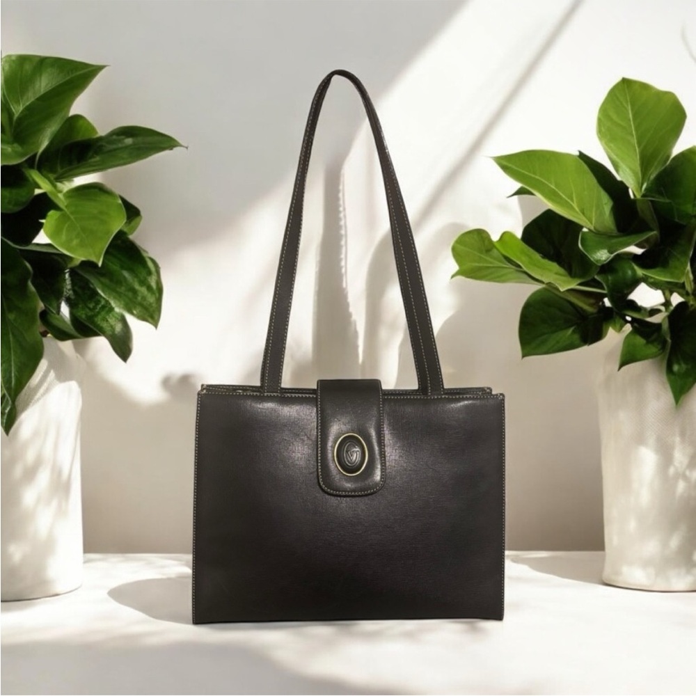 Retails $2,800 Gianni Valentino Vintage Black Leather Shoulder Bag COA Included!